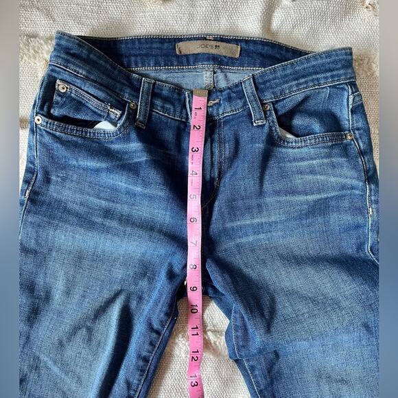 Joe’s The Icon Skinny Ankle Mid Rise Blue Denim jeans with tulip hem size 25 - Picture 6 of 6